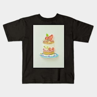 Printed Paper Quilling Art by Hyunah Yi/Stawberry cake card/Birthday Gift/ Kids T-Shirt